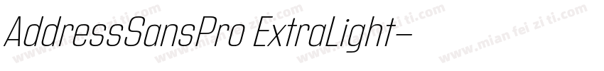 AddressSansPro ExtraLight字体转换